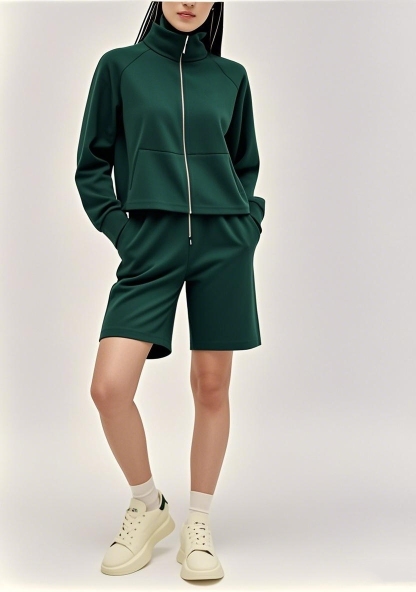 New Arrival 2025 SS All - American Full - Zip Multifunctional Long - sleeve Shorts Outfit