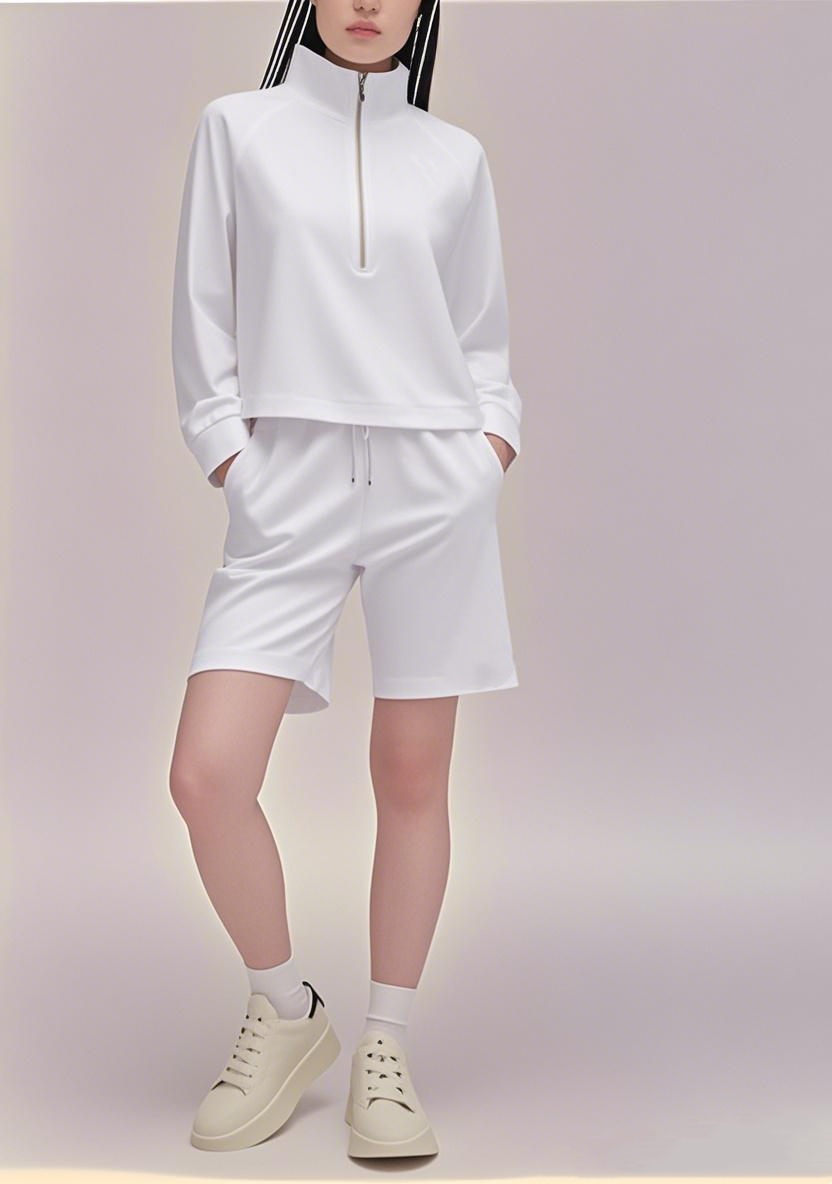 New Arrival 2025 SS American - inspired Versatile Long - sleeve Shorts Ensemble