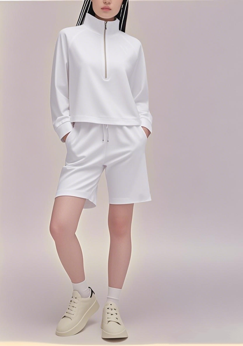 New Arrival 2025 SS American - inspired Versatile Long - sleeve Shorts Ensemble