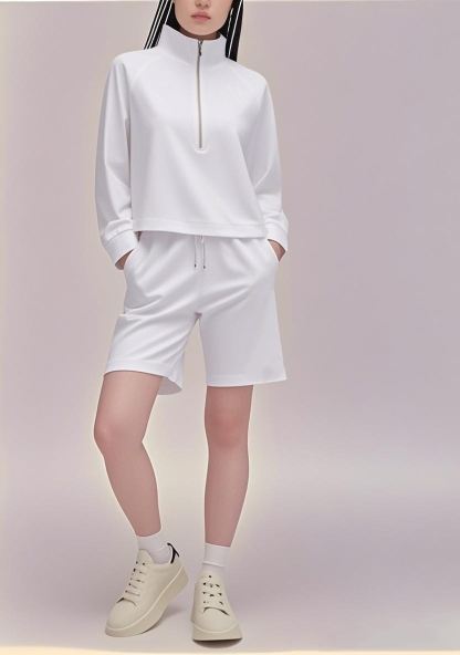 New Arrival 2025 SS American - inspired Versatile Long - sleeve Shorts Ensemble