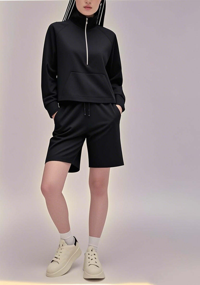 New Arrival 2025 SS American - inspired Versatile Long - sleeve Shorts Ensemble