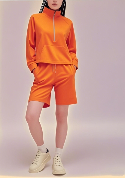 New Arrival 2025 SS American - inspired Versatile Long - sleeve Shorts Ensemble