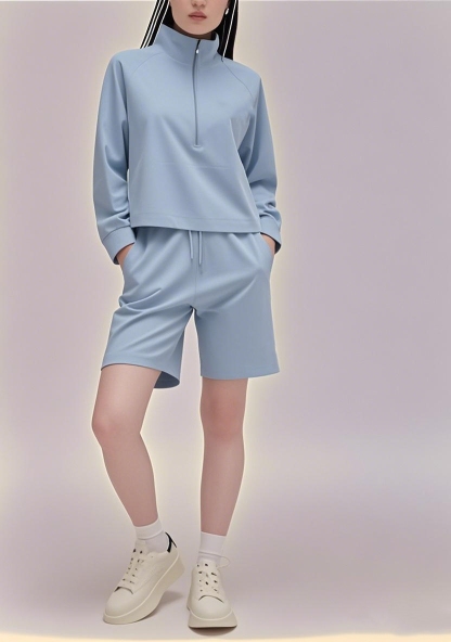New Arrival 2025 SS American - inspired Versatile Long - sleeve Shorts Ensemble