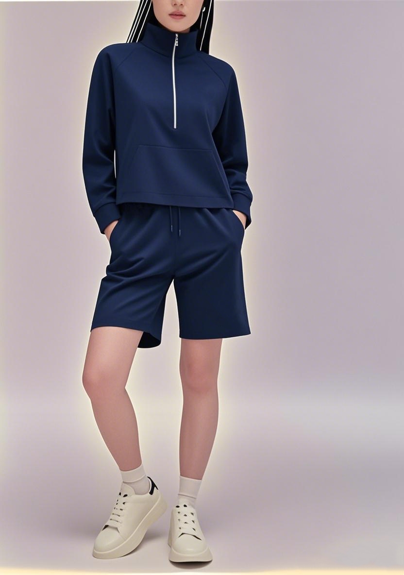 New Arrival 2025 SS American - inspired Versatile Long - sleeve Shorts Ensemble