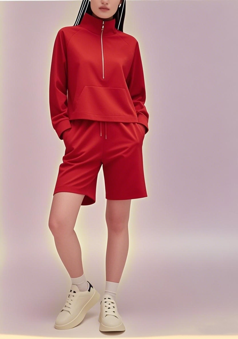 New Arrival 2025 SS American - inspired Versatile Long - sleeve Shorts Ensemble