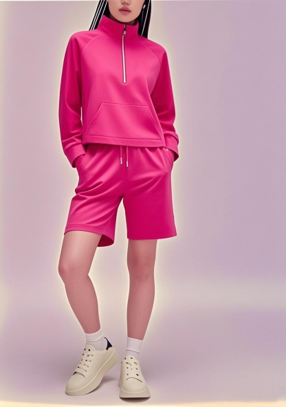 New Arrival 2025 SS American - inspired Versatile Long - sleeve Shorts Ensemble