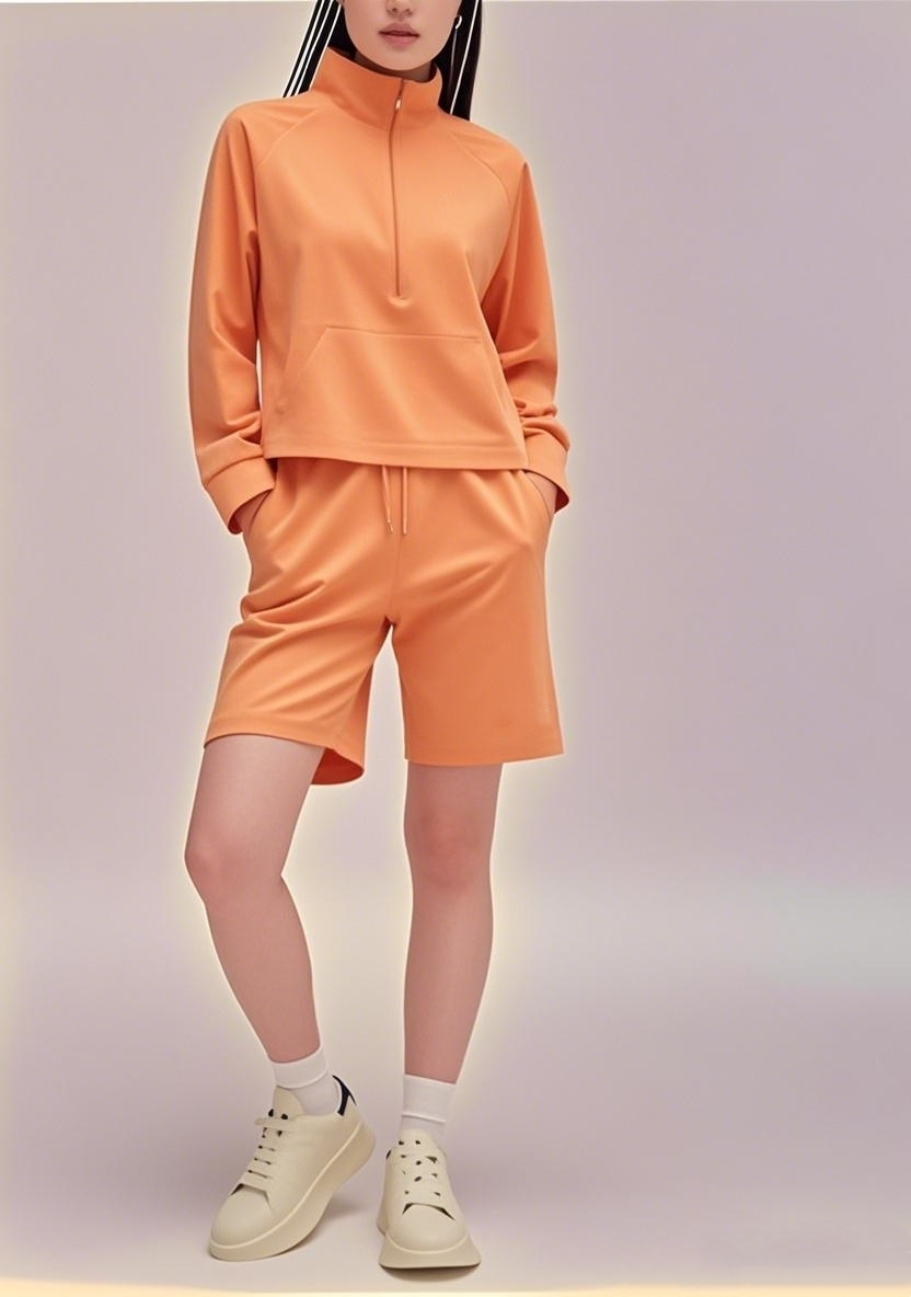 New Arrival 2025 SS American - inspired Versatile Long - sleeve Shorts Ensemble