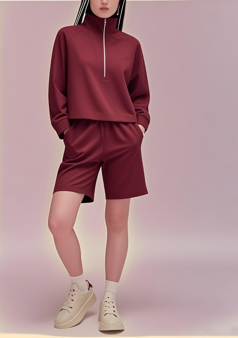 New Arrival 2025 SS American - inspired Versatile Long - sleeve Shorts Ensemble