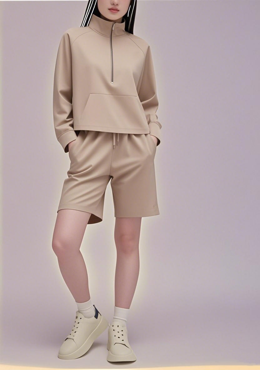 New Arrival 2025 SS American - inspired Versatile Long - sleeve Shorts Ensemble