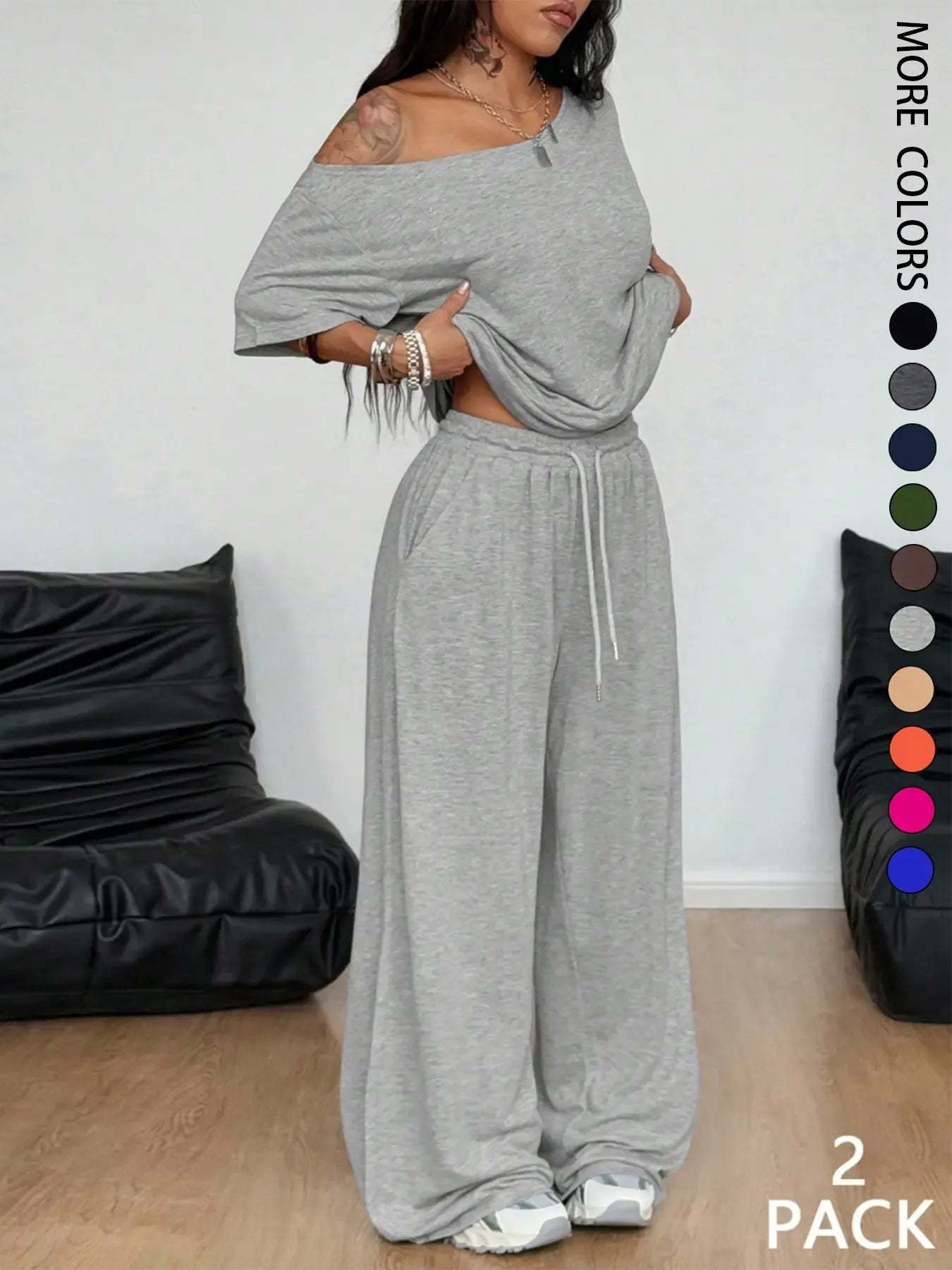 Women's Minimalist Basic Casual Two-Piece Set