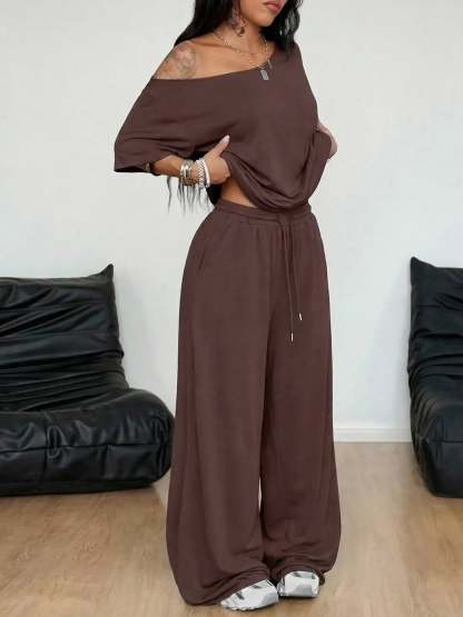 Women's Minimalist Basic Casual Two-Piece Set