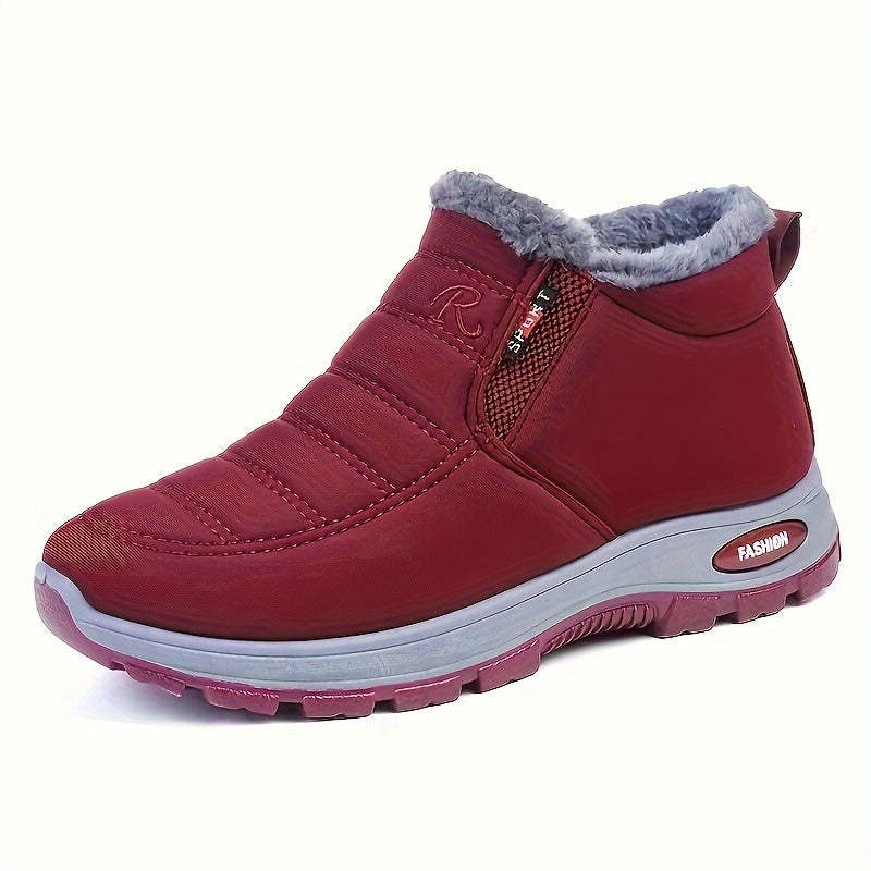 Womens Waterproof Snow Boots with Cushioned Insole and Grip