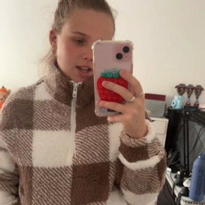 🔥Hot Sale 49% OFF🍂Casual Plaid Pullover – Drop Shoulder Half-Zip Top for Women👩