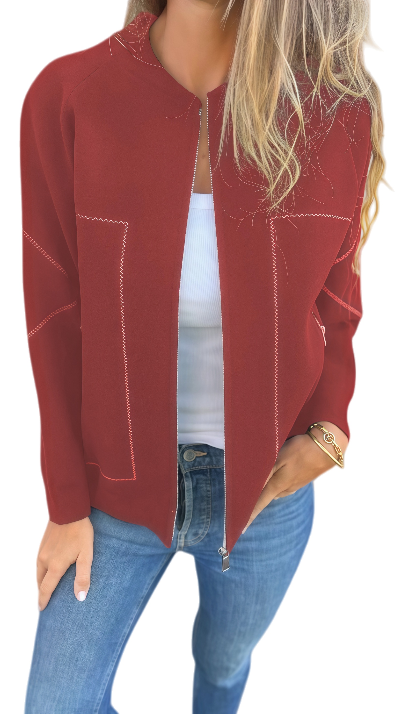 🔥Autumn and Winter Casual Zipper Solid Color Popular Jacket