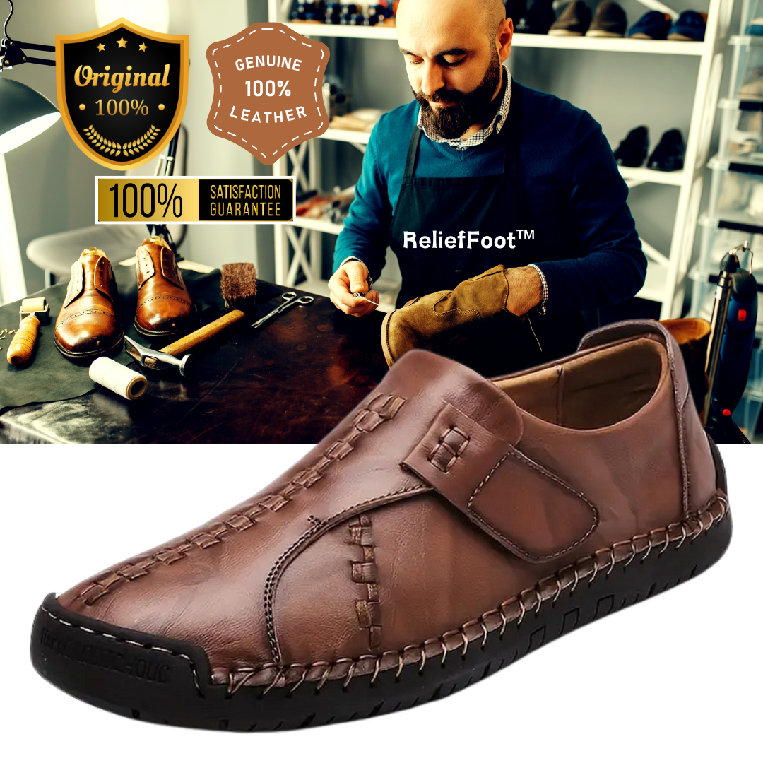 Men's Comfy Lightweight Hand Stitching Leather Shoes