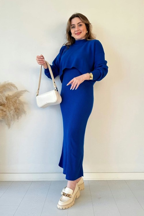 🔥Short Sweater Knit Dress Set