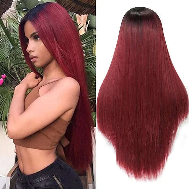 55 long, straight natural wigs, everyday fashion details