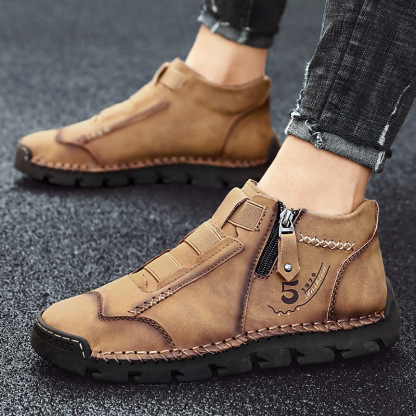 ReliefFoot™ Men's Vintage Casual Soft And Breathable Cowhide Leather Boots
