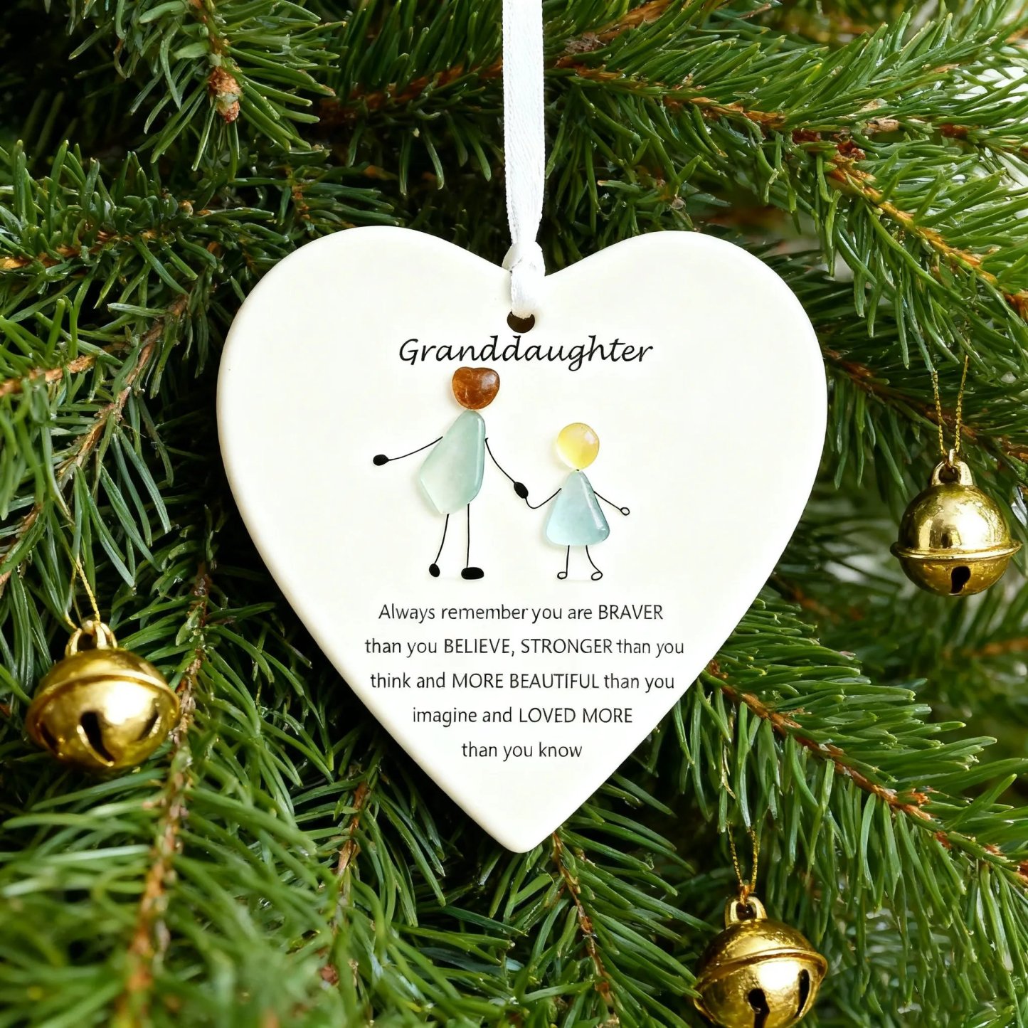 Heart-Shaped Sea Glass Ornament🌊✨ Friendship, Grandchildren & Timeless Bonds
