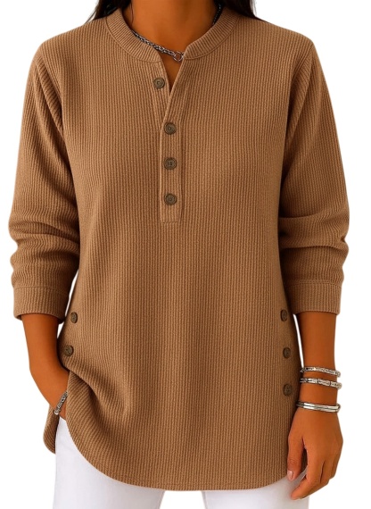 CLEARANCE SALE🔥 Women's Solid Color Crew Neck Long Sleeve Casual Loose Knit Pullover