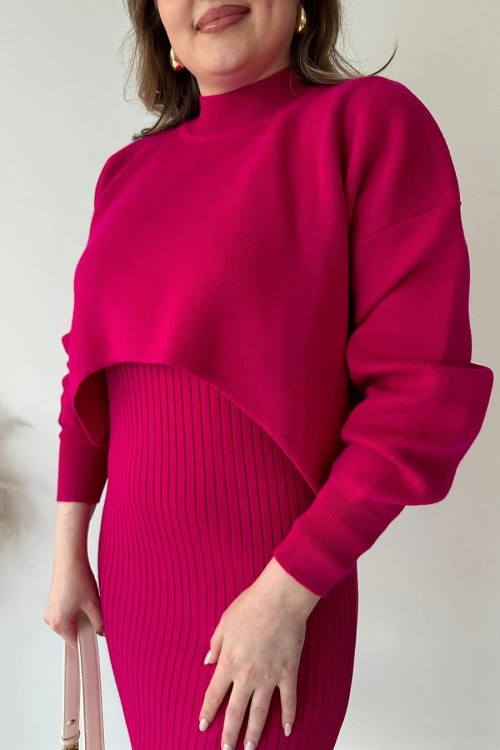 🔥Short Sweater Knit Dress Set
