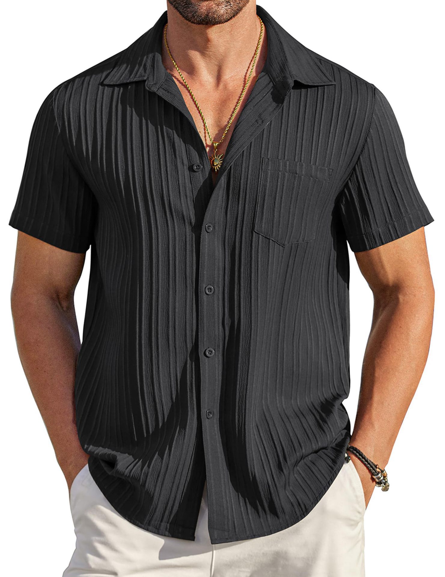 🏆 Limited-Time Flash Sale ⚡ (Buy 1 Get 1 Free) – Selling Fast – 💥 Men's Casual Short-Sleeve Shirt
