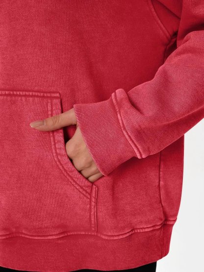 🔥Unisex Casual Oversized Acid Wash Tops Hoodie Pullover