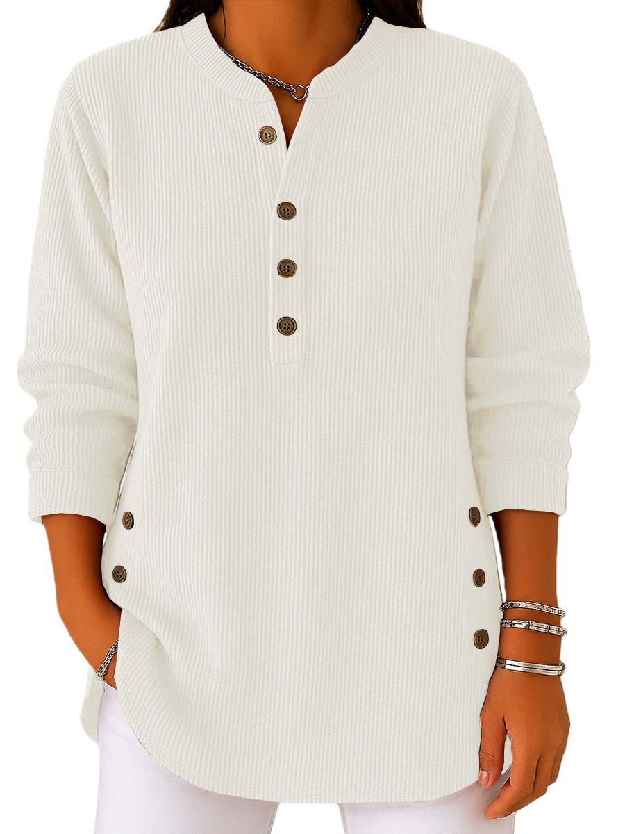 CLEARANCE SALE🔥 Women's Solid Color Crew Neck Long Sleeve Casual Loose Knit Pullover