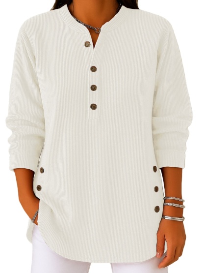 CLEARANCE SALE🔥 Women's Solid Color Crew Neck Long Sleeve Casual Loose Knit Pullover