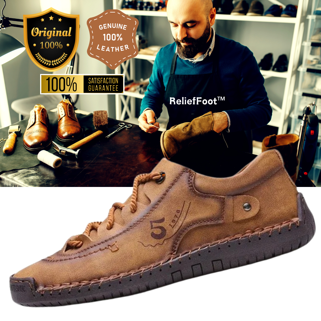 ReliefFoot™⏰Promotion - 70% OFF🔥Leather Orthopedic Shoes Men Leather Winter Boots