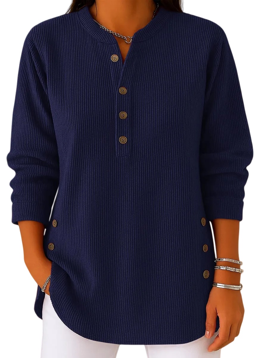 CLEARANCE SALE🔥 Women's Solid Color Crew Neck Long Sleeve Casual Loose Knit Pullover