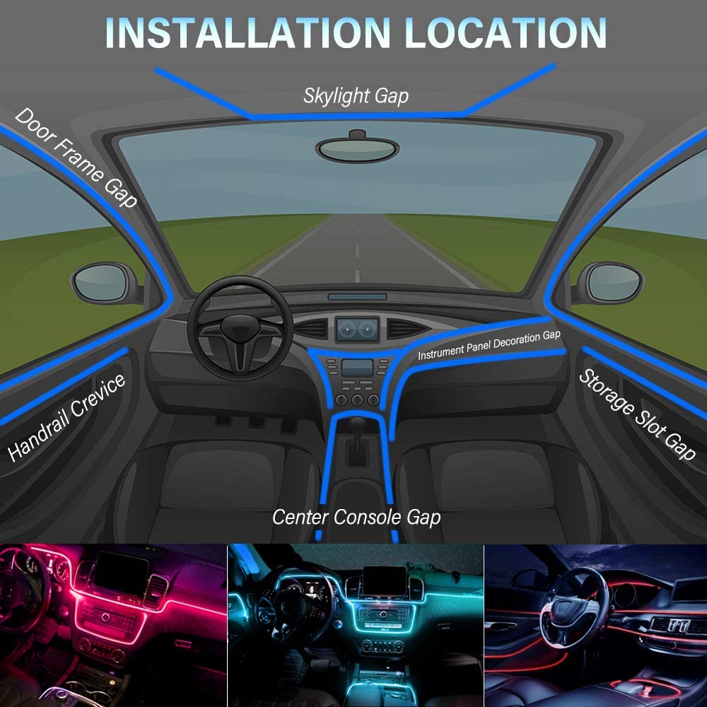 🚗🔥Multi-Color (App Controlled) Ambient Lights
