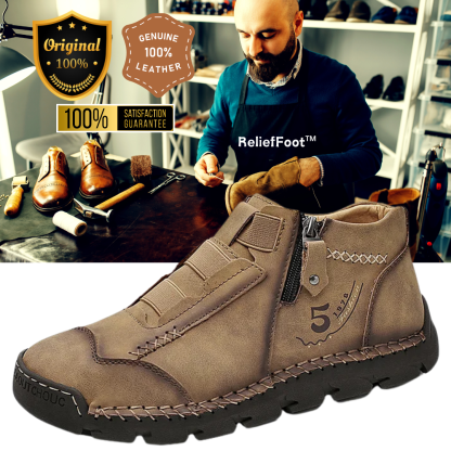 ReliefFoot™ Men's Vintage Casual Soft And Breathable Cowhide Leather Boots