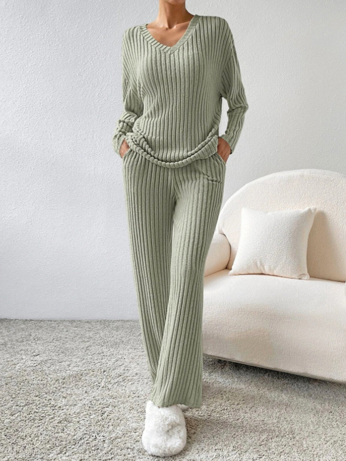 RelaxFit | 2-Delig Trendy Lounge Set | Geribd Comfort | Dames Kleding