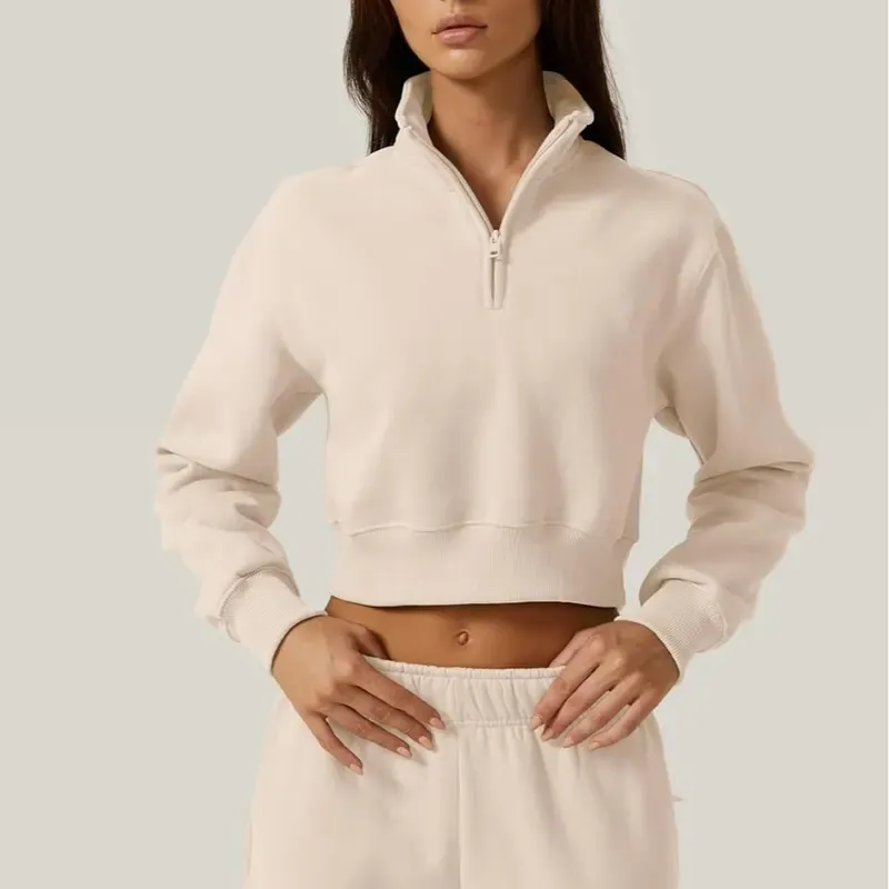 Women Half Zip Sports Top, Fleece