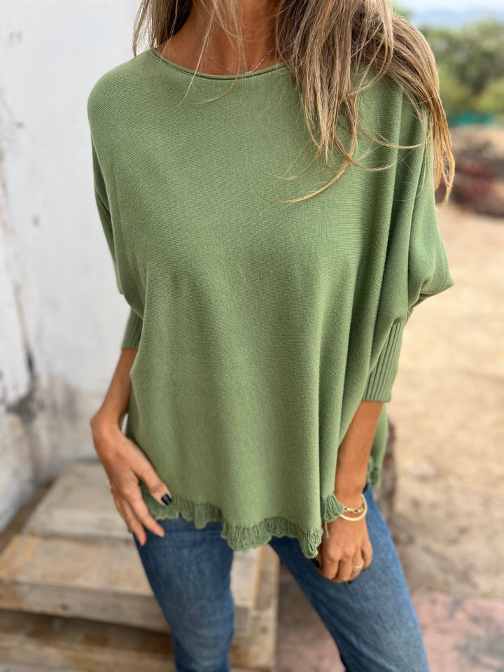 Women's Cashmere Fringe Sweater