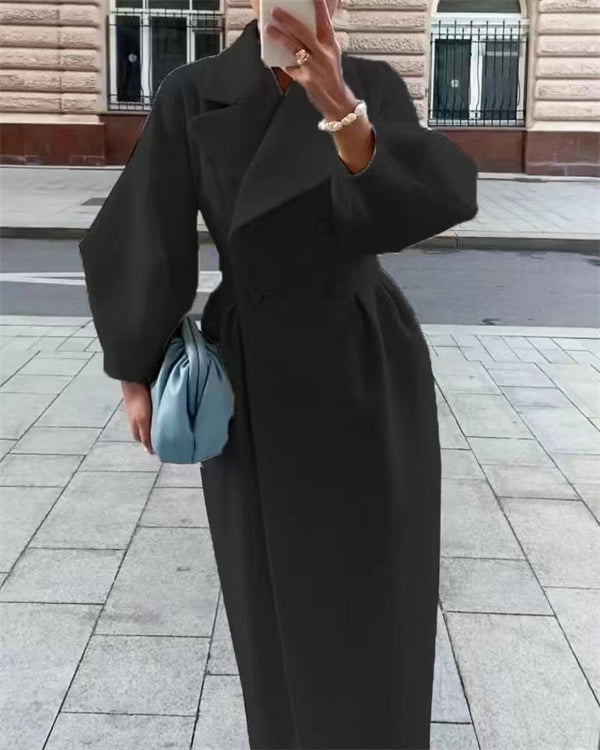 🔥Lapel lantern vintage wool coat