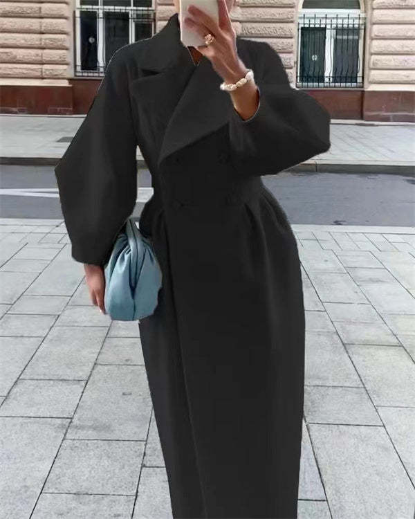 🔥Lapel lantern vintage wool coat