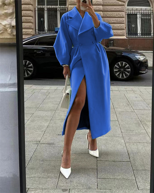 🔥Lapel lantern vintage wool coat