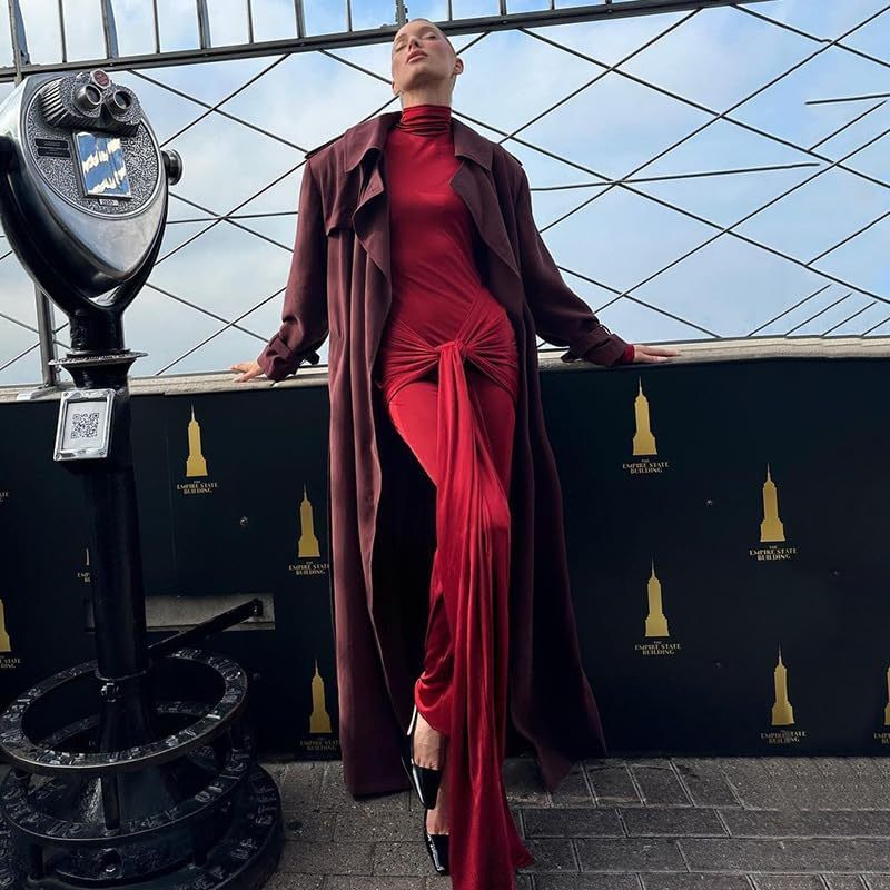 Women's long-sleeved turtleneck dress