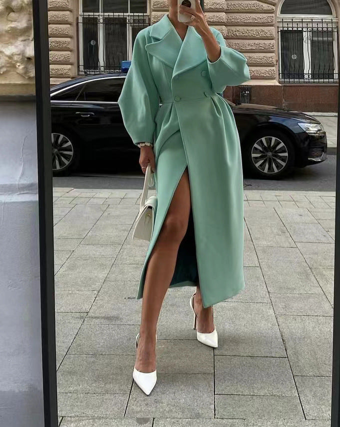 🔥Lapel lantern vintage wool coat