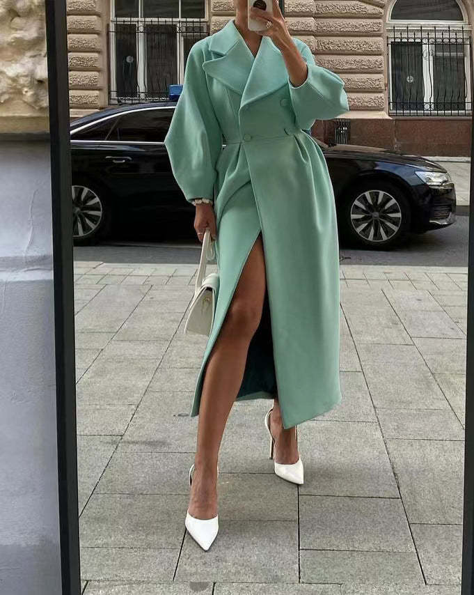 🔥Lapel lantern vintage wool coat