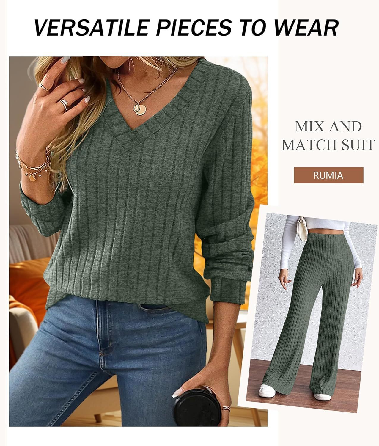 🔥Fall Outfits for Women 2025 Vacation Matching Sweater Lounge Sets (S-2XL)