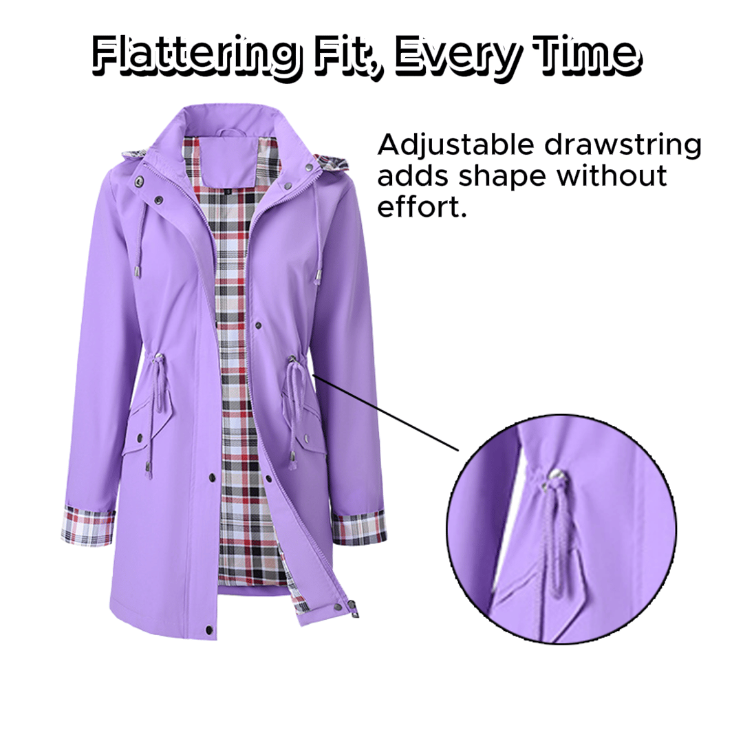 🍂Fall Sale 49%💗🧥Ultimate Checkered Waterproof Jacket for Women🍃