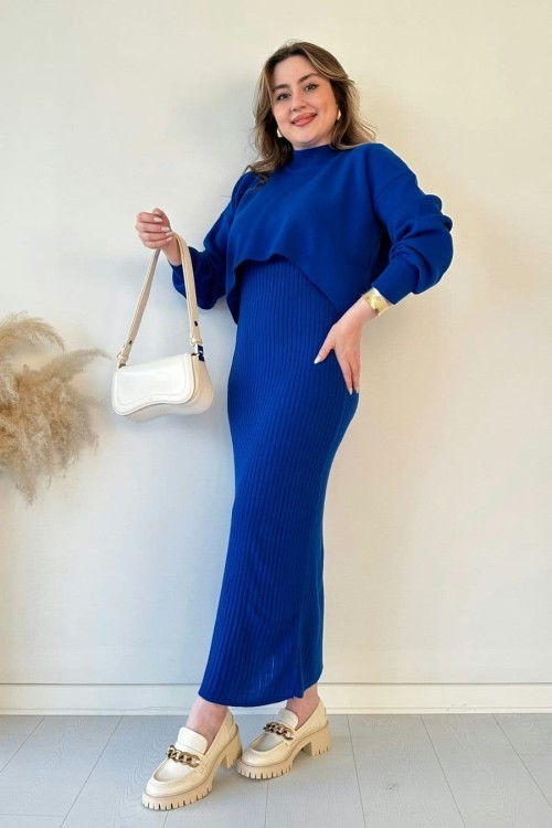 🔥Short Sweater Knit Dress Set