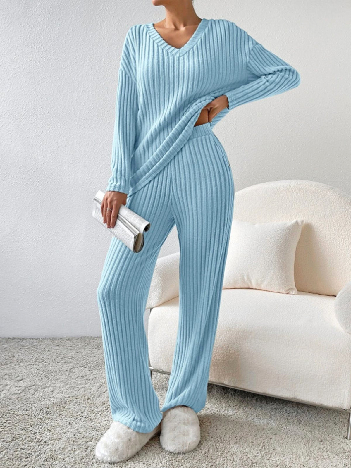 RelaxFit | 2-Delig Trendy Lounge Set | Geribd Comfort | Dames Kleding