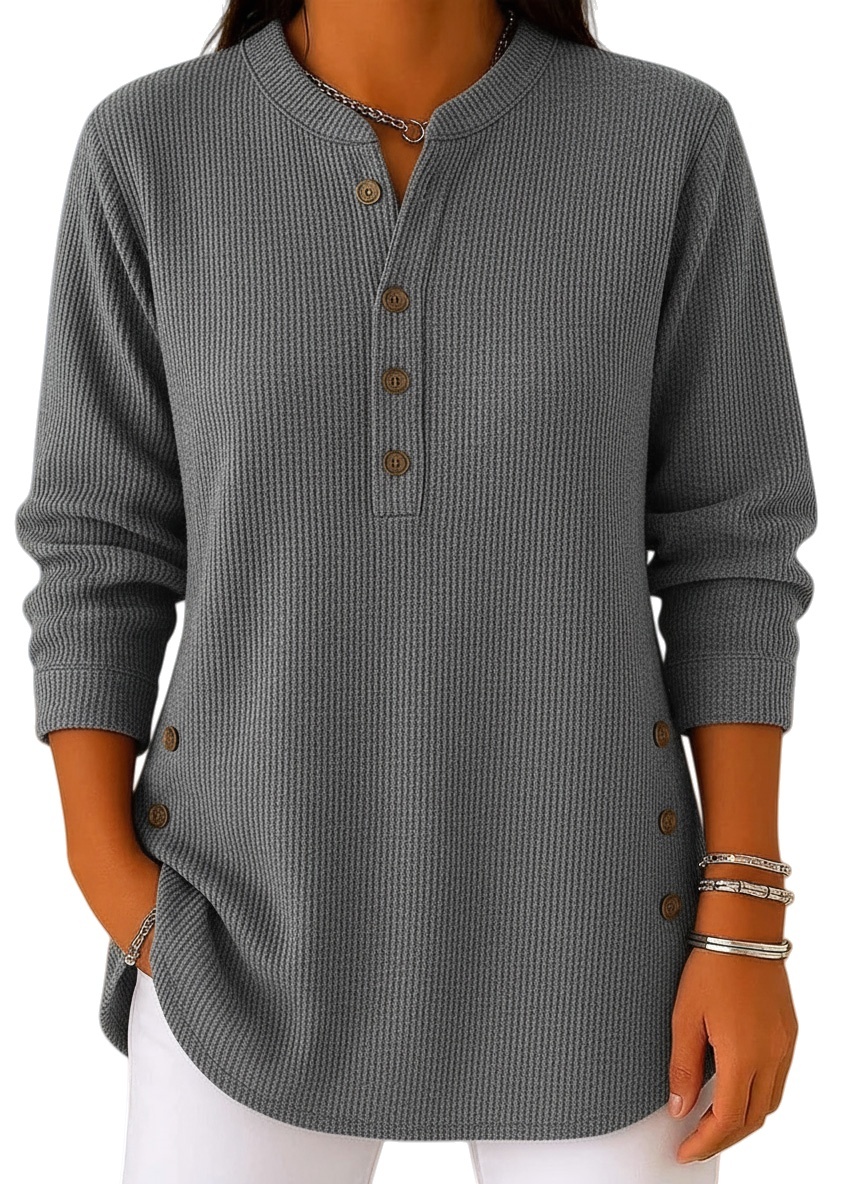 CLEARANCE SALE🔥 Women's Solid Color Crew Neck Long Sleeve Casual Loose Knit Pullover