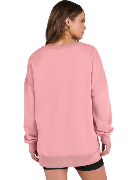 🔥Womens Oversized Sweatshirt V Neck Long Sleeve Tunic Lightweight Pullover