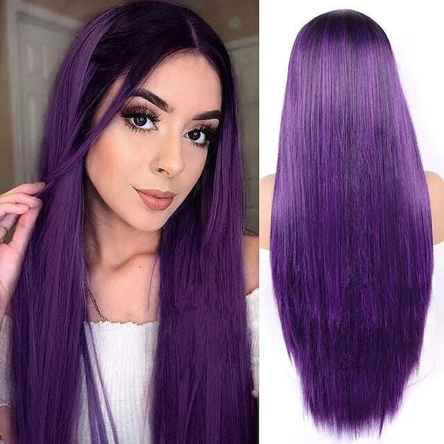 55 long, straight natural wigs, everyday fashion details