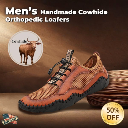 ⏰Promotion - 50% OFF🔥Men's Handmade Italian Cowhide Breathable Loafers